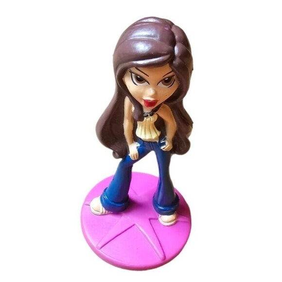 Bratz Girl MGA 3" PVC Figure Bakery Crafts Cake Topper Brunette Bell Bottoms - Picture 8 of 9